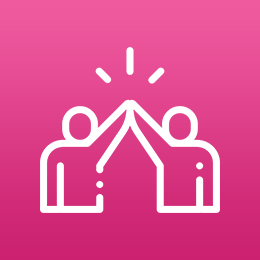 Icon of two people giving each other a high five